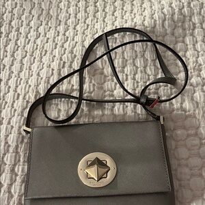 Kate Spade Elegant Gray Crossbody Bag